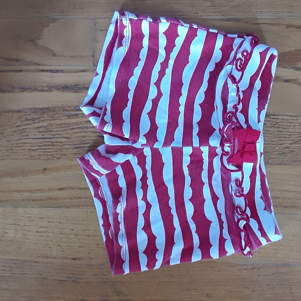 Red and white kids shorts